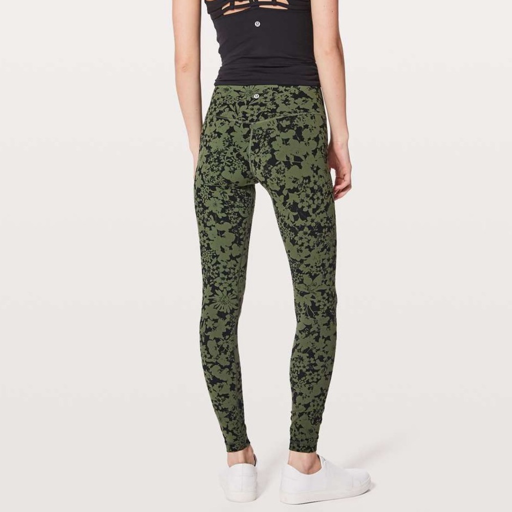 Lululemon in movement legging - Efflorescent Barracks Green Black
